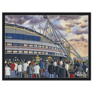 Bolton, Football Stadium. Framed Canvas Football Art Print. Wall Art Football Club FC, Gifts, Wanderers Supporters Memorabilia