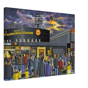 Watford, Vicarage Rd Stadium Canvas Print. Wall Art Football Club FC Football Soccer Stadium Gifts, Hornets Supporters Memorabilia