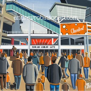 Cleveland, Football Stadium, Standard Poster, Wall Art American Football Team, Stadium Gifts, Supporters Memorabilia