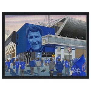 Ipswich, Portman Rd Stadium. Framed Canvas Football Art Print. Wall Art Football Club FC, Gifts, Town Supporters Memorabilia