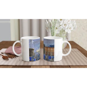 Everton, H Dickinson Bramley Moore Football Stadium White 11oz Ceramic Football Mug. Football Club FC Soccer Gifts, Supporters Memorabilia