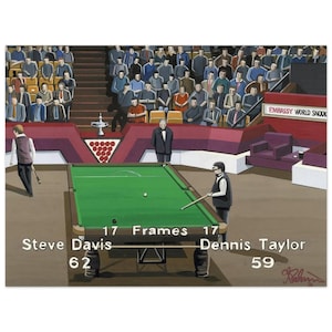 1985 Snooker Final Crucible Wall Art Football Stadium Premium Matte Paper Poster. Ideal Gift For Any Snooker Fan