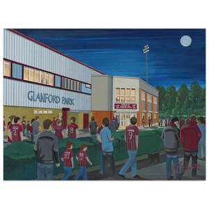 Scunthorpe, Glanford Pk Stadium, Superior Poster, Wall Art Football Club FC, Gifts, United Utd Supporters Memorabilia