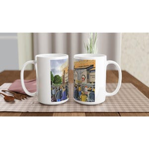 Wölfe, Wolverhampton, Molineux Weißer 15 Unzen Keramik Fußballbecher. Football Club FC Fußball Fußball Geschenke, Wanderers Anhänger Erinnerungsstücke