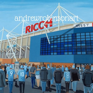 Coventry, Retro Ricoh Arena Stadium, Standard Poster, Wall Art Football Club FC, Gifts, City Supporters Memorabilia