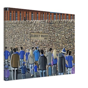 Everton, H Dickinson, Bramley Moore Football Stadium Canvas Print. Wall Art Football Club FC Soccer Stadium Gifts, Supporters Memorabilia