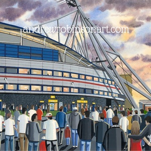 Bolton, Football Stadium, Standard Poster, Wall Art Football Club FC, Gifts, Wanderers Supporters Memorabilia