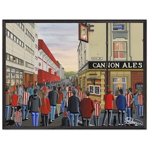 Sheffield U, Bramall Lane Stadium. Superior Wooden Framed Poster. Wall Art Football Club FC, Gifts, United Utd Supporters Memorabilia