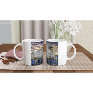 Colchester Stadium White 11oz Ceramic Football Mug. Football Club FC Football Soccer Gifts, United Utd Supporters Memorabilia