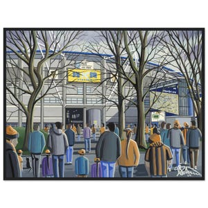 Hull C, Football Stadium. Standard Wooden Framed Poster. Wall Art Football Club FC, Gifts, City Supporters Memorabilia