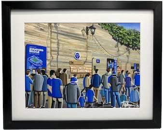 Chelsea. Framed Football Club FC Print, Stamford Bridge Stadium Art, Supporter Memorabilia Gift