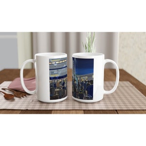 Worcester, Sixways Rugby Stadium White 15oz Ceramic Rugby Mug. Rugby Club FC Rugby Stadium Gifts, Warriors Supporters Memorabilia