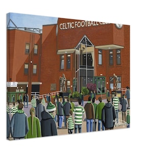 Celtic, Celtic Pk Stadium Canvas Print. Wall Art Football Club FC Football Soccer Stadium Gifts, Celts Supporters Memorabilia