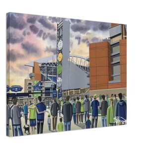 Mikrofaser-Städte. Leinwand Druck. Wandkunst American Football Team, Stadion Geschenke, Fan-Erinnerungsstücke