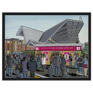 Harlequins, Stoop Rugby Stadium. Framed Canvas Football Art Print. Wall Art Rugby Club Rugby Stadium Gifts, Quins Supporters Memorabilia