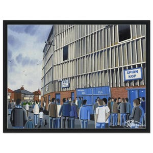 Preston, Retro Deepdale. Framed Canvas Football Art Print. Wall Art Football Club FC, Gifts, North End Supporters Memorabilia