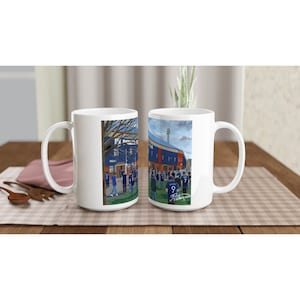 Dundee, Dens Pk Stadium White 15oz Ceramic Football Mug. Football Club FC Football Soccer Gifts, Dark Blues Supporters Memorabilia