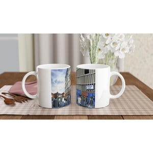 Preston, Retro Deepdale Stadium White 11oz Ceramic Football Mug. Football Club FC Football Soccer Gifts, North End Supporters Memorabilia
