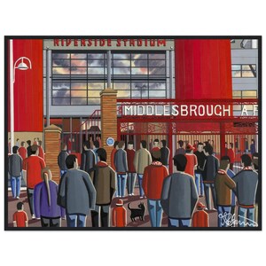 stecken. Standard Poster mit Holzrahmen. Wandkunst Football Club FC, Geschenke, Boro Anhänger Erinnerungsstücke
