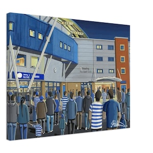 Reading, Football Stadium Canvas Print. Wall Art Football Club FC Football Soccer Stadium Gifts, Royals Supporters Memorabilia