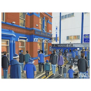 Everton, Retro Goodison Pk Stadion, Superior Poster, Wandkunst Football Club FC, Geschenke, Toffees Anhänger Erinnerungsstücke