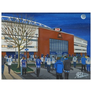 Wigan, Football Stadium, Superior Poster, Wall Art Football Club FC, Gifts, Athletic Supporters Memorabilia