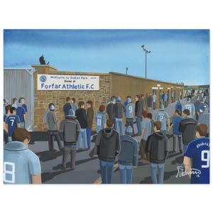 Forfar, Station Pk Stadium, Superior Poster, Wall Art Football Club FC, Gifts, Athletic Supporters Memorabilia