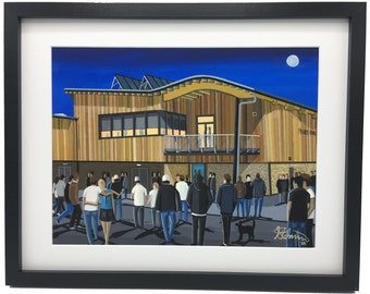 Dartford, Princes Park Stadium Framed, High Quality Football Memorabilia Giclee Art Print. Ideal Gift For Any Darts Supporter.