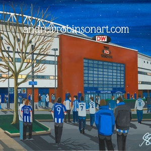 Wigan, Football Stadium, Standard Poster, Wall Art Football Club FC, Gifts, Athletic Supporters Memorabilia