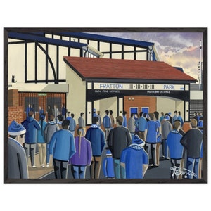 Portsmouth, Fratton Pk Football Stadium. Superior Wooden Framed Poster. Wall Art Football Club FC, Gifts, Pompey Supporters Memorabilia