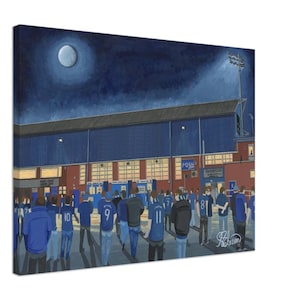 Peter Borough U, London Road Stadium Leinwanddruck. Wandkunst Football Club FC Fußball-Fußball-Stadion Geschenke, United Utd Anhänger Erinnerungsstücke