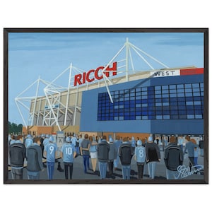 Coventry, Football Stadium. Superior Wooden Framed Poster. Wall Art Football Club FC, Gifts, City Supporters Memorabilia