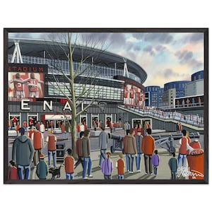 Arsenal, Superior Wooden Framed Poster. Wall Art Football Club FC, Gifts, Arsenal Supporters Memorabilia