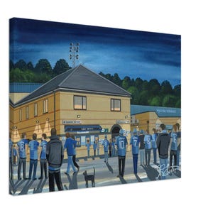 Wycombe, Adams Park Stadium Canvas Print. Wall Art Football Club FC Football Soccer Stadium Gifts, Wanderers Supporters Memorabilia
