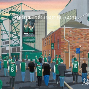 Hibernian, Easter Rd Stadium, Standard Poster, Wall Art Football Club FC, Gifts, Hibs Supporters Memorabilia