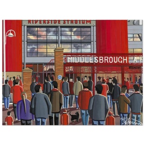 Middlesbrough, Riverside Football Stadium, Superior Poster, Wall Art Football Club FC, Gifts, Boro Supporters Memorabilia
