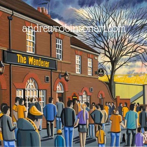 Wolves, Wolverhampton, Retro Molineux, Standard Poster, Wall Art Football Club FC, Gifts, Wanderers Supporters Memorabilia