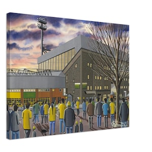 Norwich, Carrow Rd Stadium Canvas Print. Wall Art Football Club FC Football Soccer Stadium Gifts, City Supporters Memorabilia