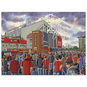 Manchester U, Old Trafford, Superior Poster, Wall Art Football Club FC, Gifts, United Utd Supporters Memorabilia