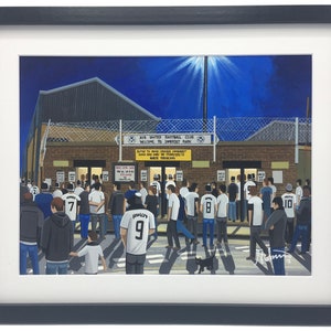 Ayr, Somerset Park Stadium. Framed, High Quality Football Memorabilia Giclee Art Print. Ideal Gift For Any Utd Supporter.