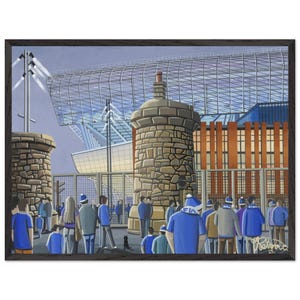 Everton Football Stadium. Superior Wooden Framed Poster. Wall Art Football Club FC, Gifts, Supporters Memorabilia
