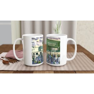 Plymouth, Home Pk Stadium White 15oz Ceramic Football Mug. Football Club FC Football Soccer Gifts, Argyle Supporters Memorabilia