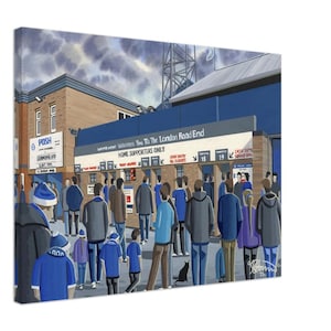 Peter Borough, London Road Stadion Leinwanddruck. Wandkunst Football Club FC Fußball-Fußball-Stadion Geschenke, United Utd Anhänger Erinnerungsstücke