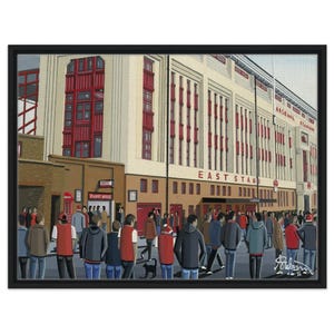 Arsenal, Retro Highbury Stadium. Framed Canvas Football Art Print. Wall Art Football Club FC, Gifts, Supporters Memorabilia