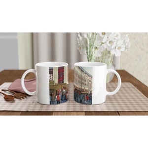 Arsenal Retro Highbury Stadium White 11oz Ceramic Football Mug. Football Club FC Football Soccer Gifts, Supporters Memorabilia