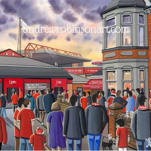 Nottingham, City Ground Stadium, Standard Poster, Wall Art Football Club FC, Gifts, Forest Supporters Memorabilia