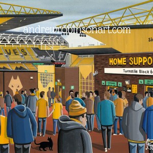 Wolves, Wolverhampton Stadium, Standard Poster, Wall Art Football Club FC, Gifts, Wanderers Supporters Memorabilia