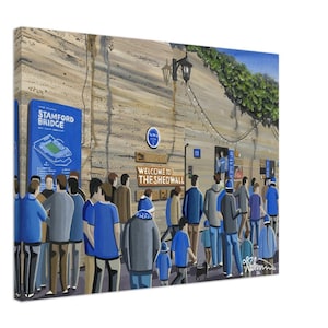 Chelsea, Stamford Bridge Canvas Print. Wall Art Football Club FC Football Soccer Stadium Gifts, Supporters Memorabilia