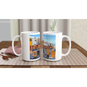 Dundee, Tannadice Stadium White 15oz Ceramic Football Mug. Football Club FC Football Soccer Gifts, United Utd Supporters Memorabilia