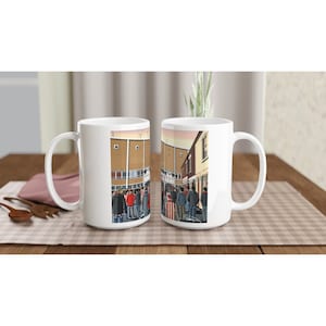 Stoke C, Retro Victoria Boden Stadion Weiß 15 Unzen Fußballbecher aus Keramik. Football Club FC Fußball Fußball Geschenke, Stadtanhänger Erinnerungsstücke